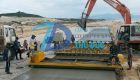 Máy trải bê tông xi măng 3 trục