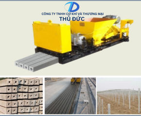 Precast concrete fencing machine